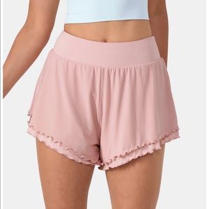 Pink flowy sleep shorts